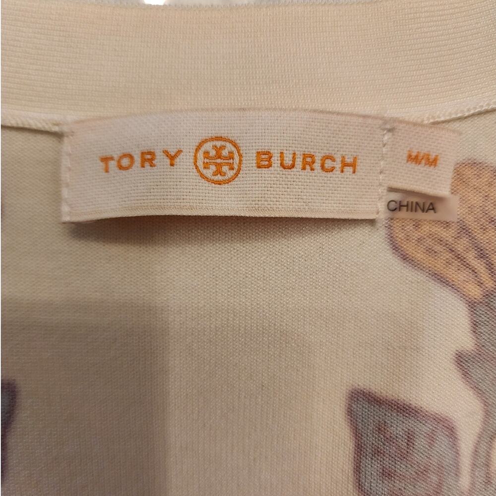 Tory Burch Printed Madeline Cardigan SZ Medium Floral - Picture 8 of 11